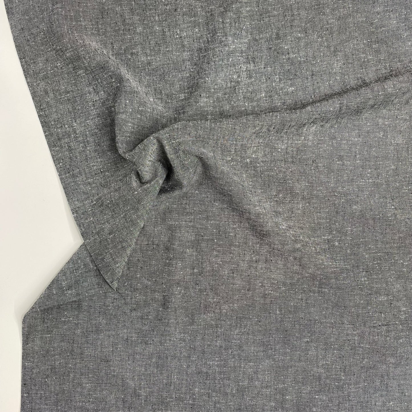 Deadstock Viscose Linen | Black Melange