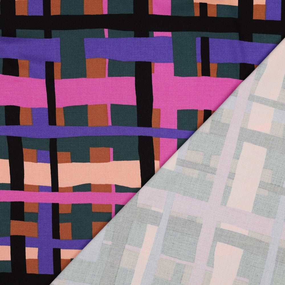 Line Layers Rosella Stretch Viscose in Clay | Nerida Hansen