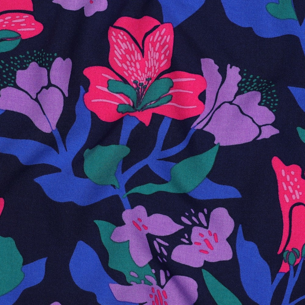 Amira Floral LENZING™ ECOVERO™ in Navy | Nerida Hansen