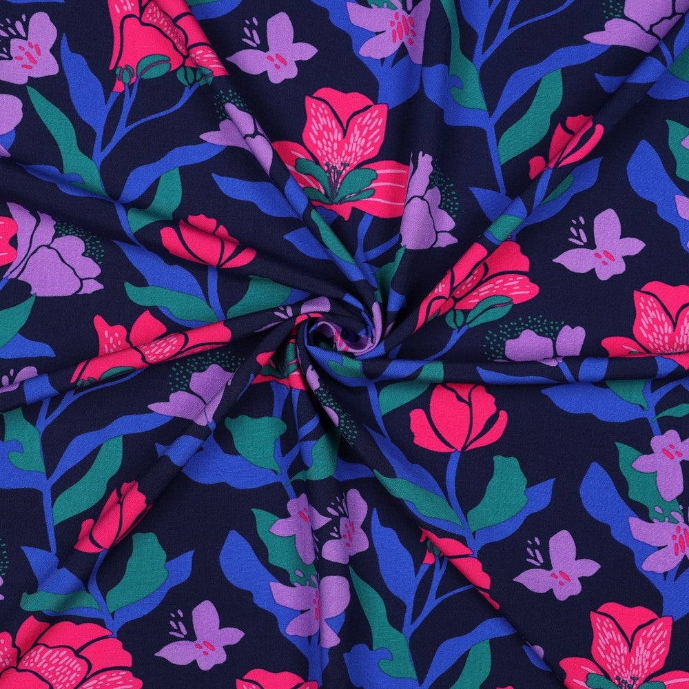 Amira Floral LENZING™ ECOVERO™ in Navy | Nerida Hansen