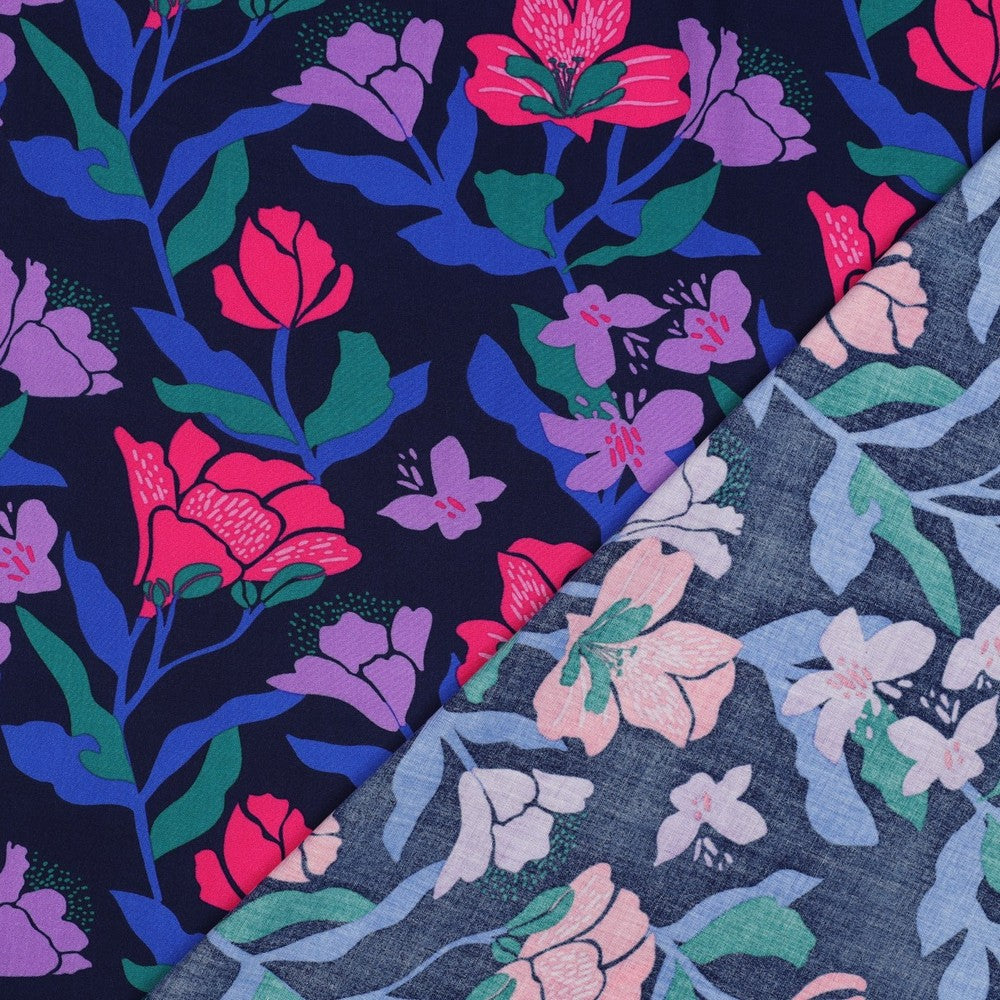 Amira Floral LENZING™ ECOVERO™ in Navy | Nerida Hansen
