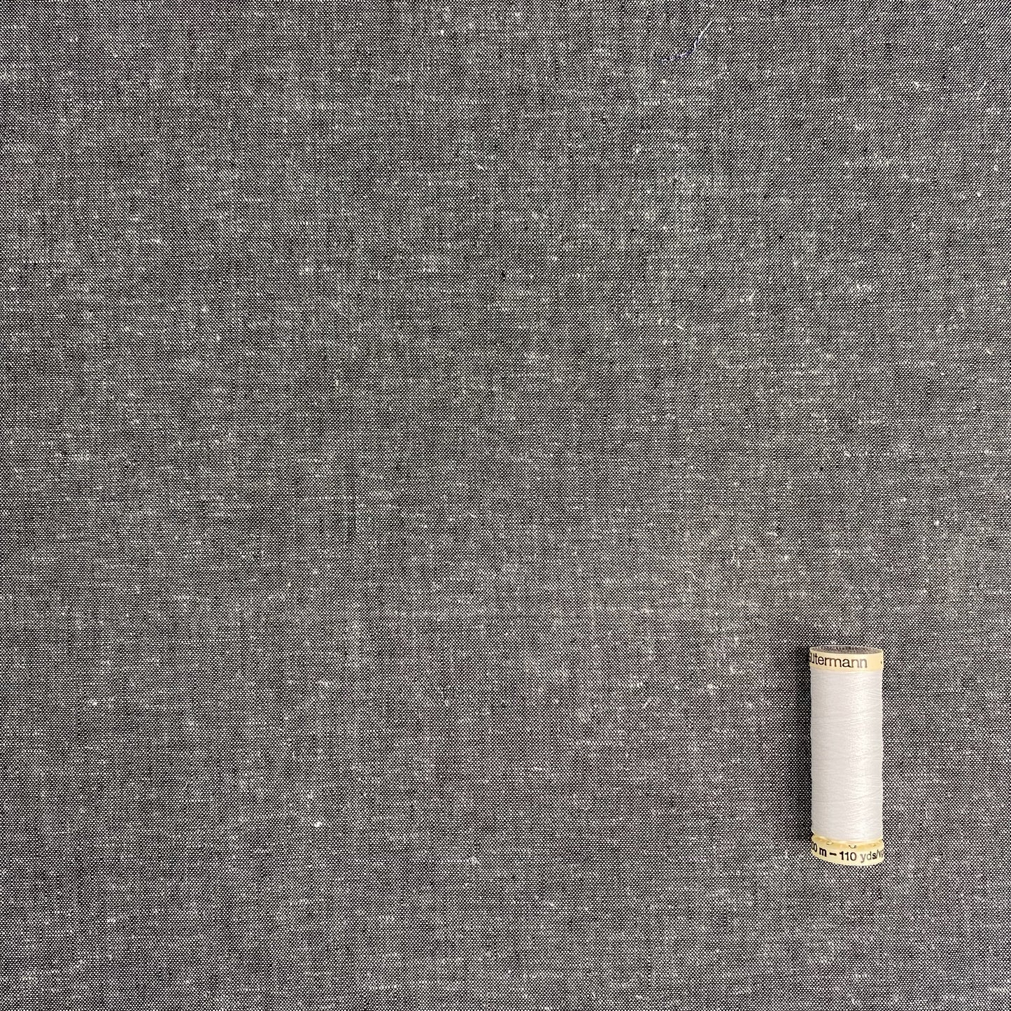 Deadstock Viscose Linen | Black Melange