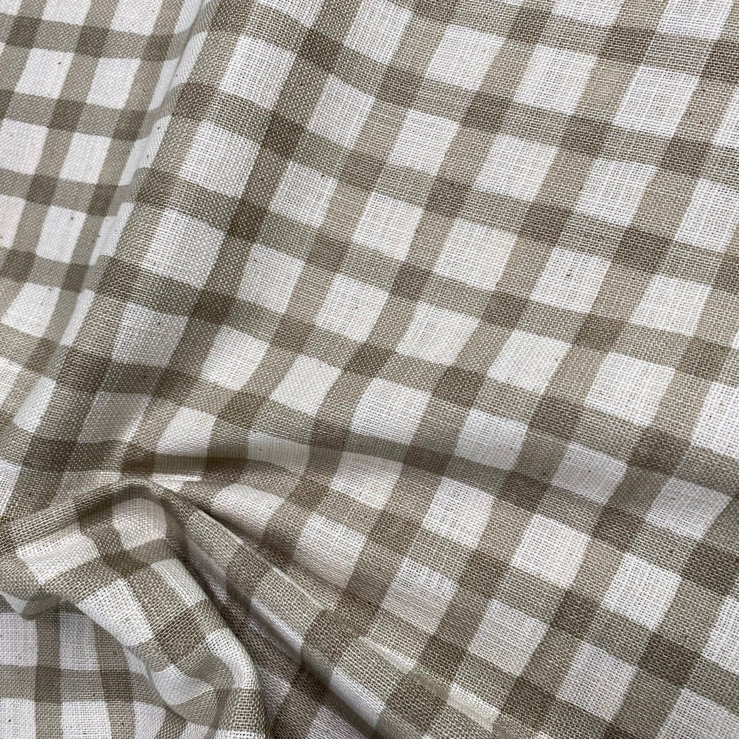 Check Linen-like Slub by Sevenberry | Grey