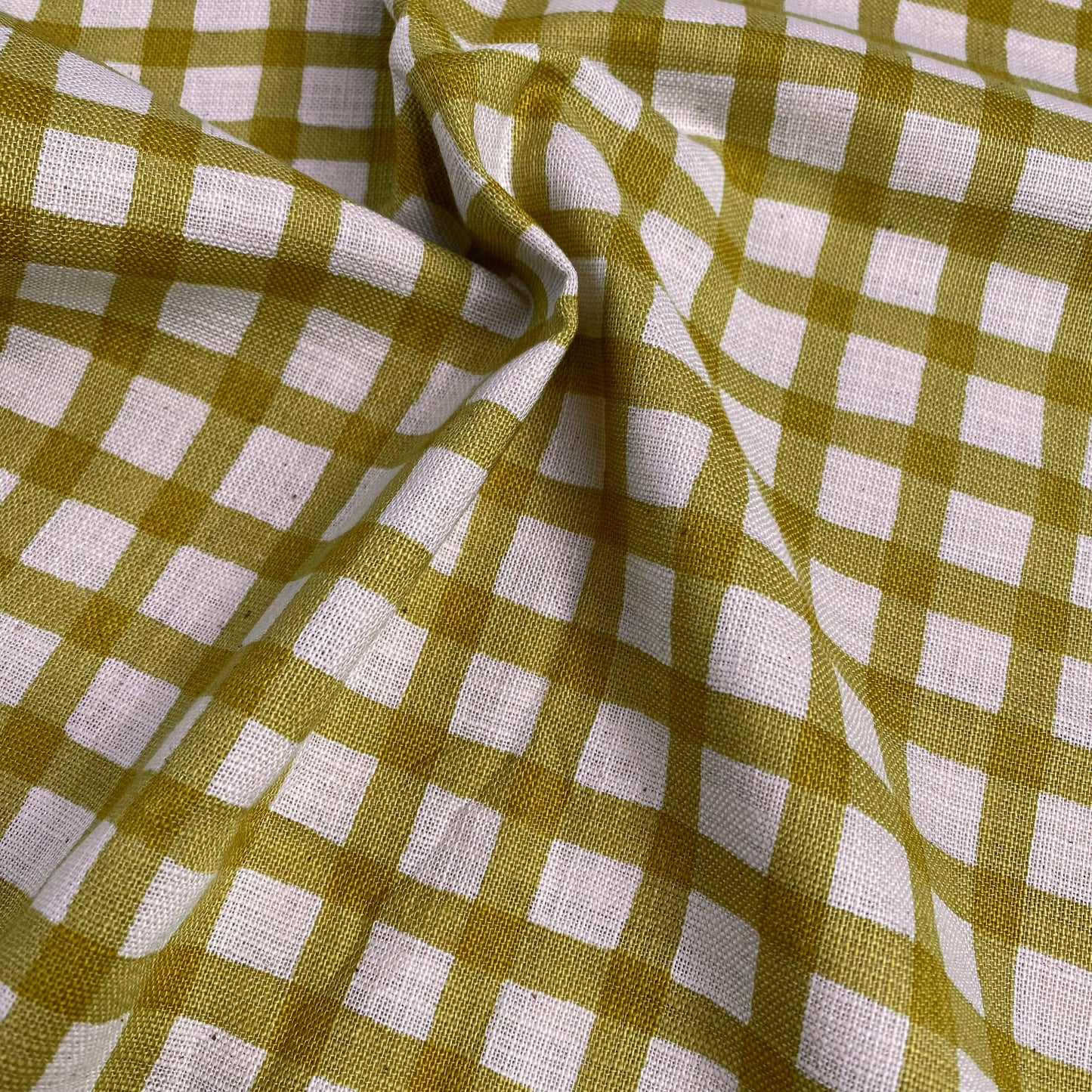 Check Linen-like Slub by Sevenberry | Yellow