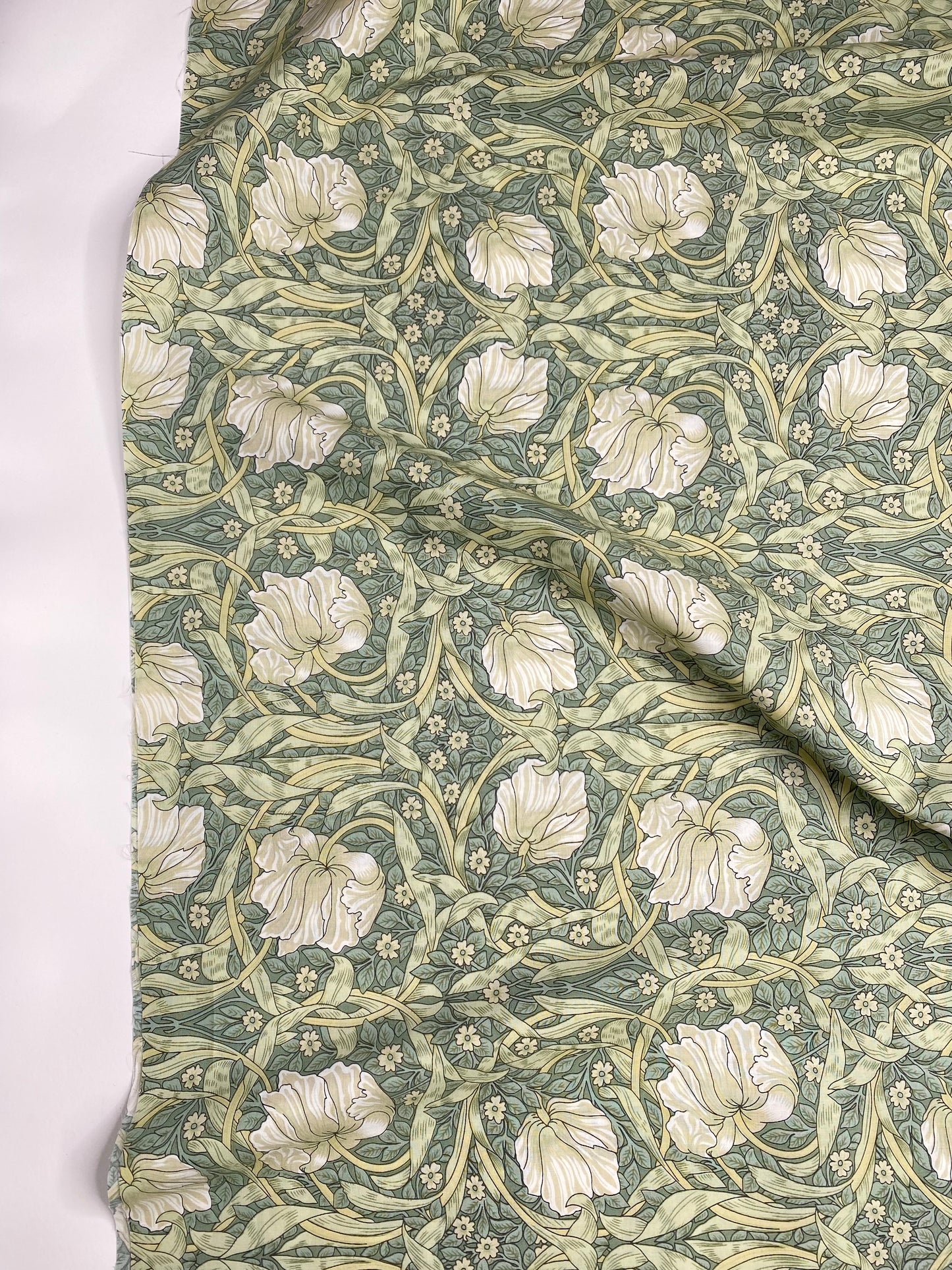 William Morris Pima Cotton Lawn | Sage Pimpernel