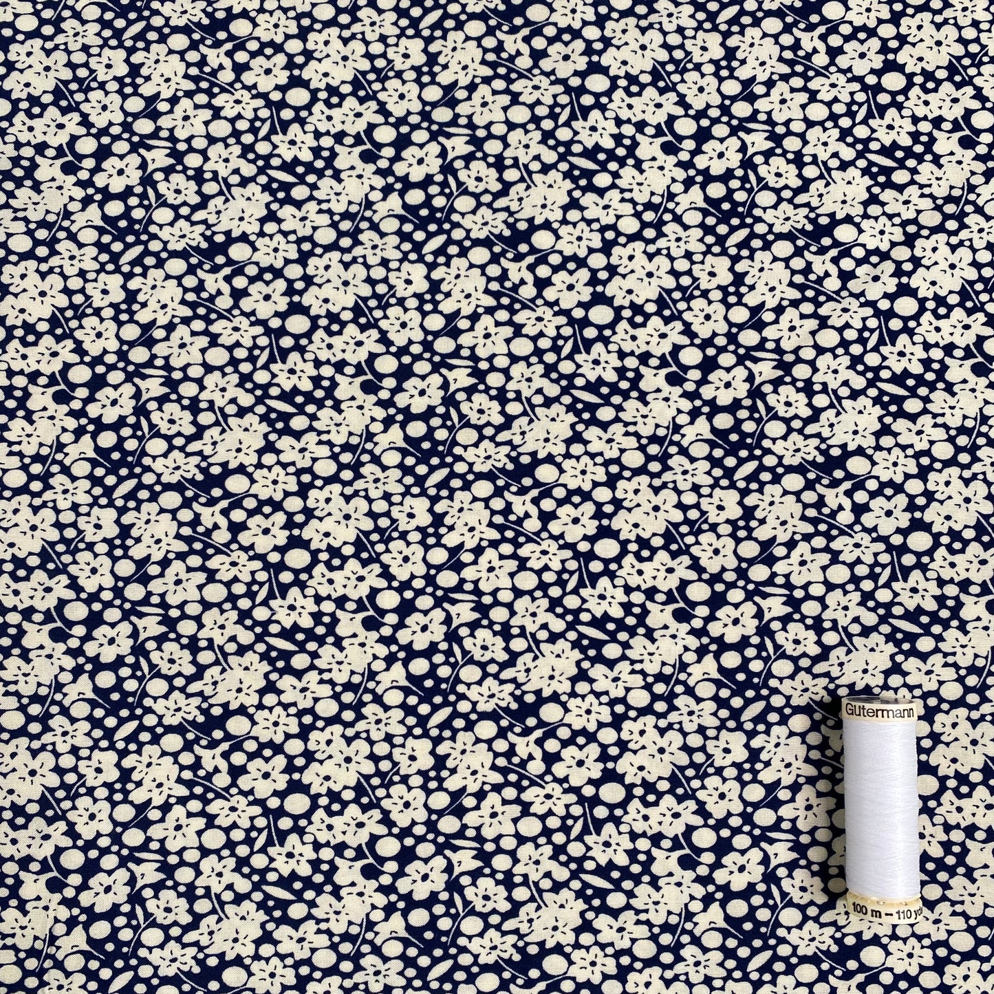 Floral Viscose | Navy