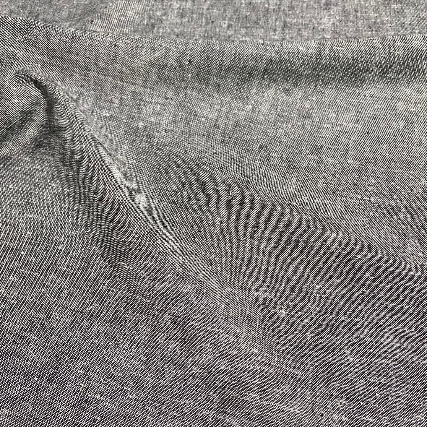 Deadstock Viscose Linen | Black Melange