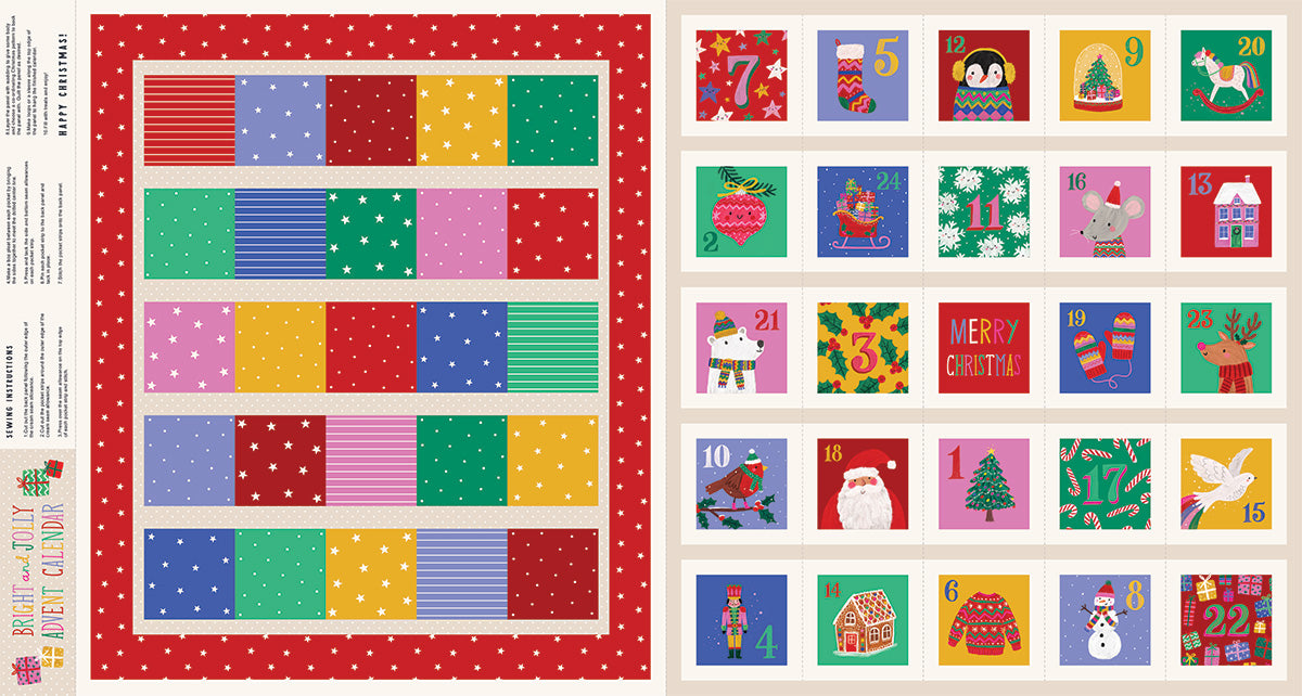 Bright & Jolly Advent Calendar Panel | Dashwood Studio