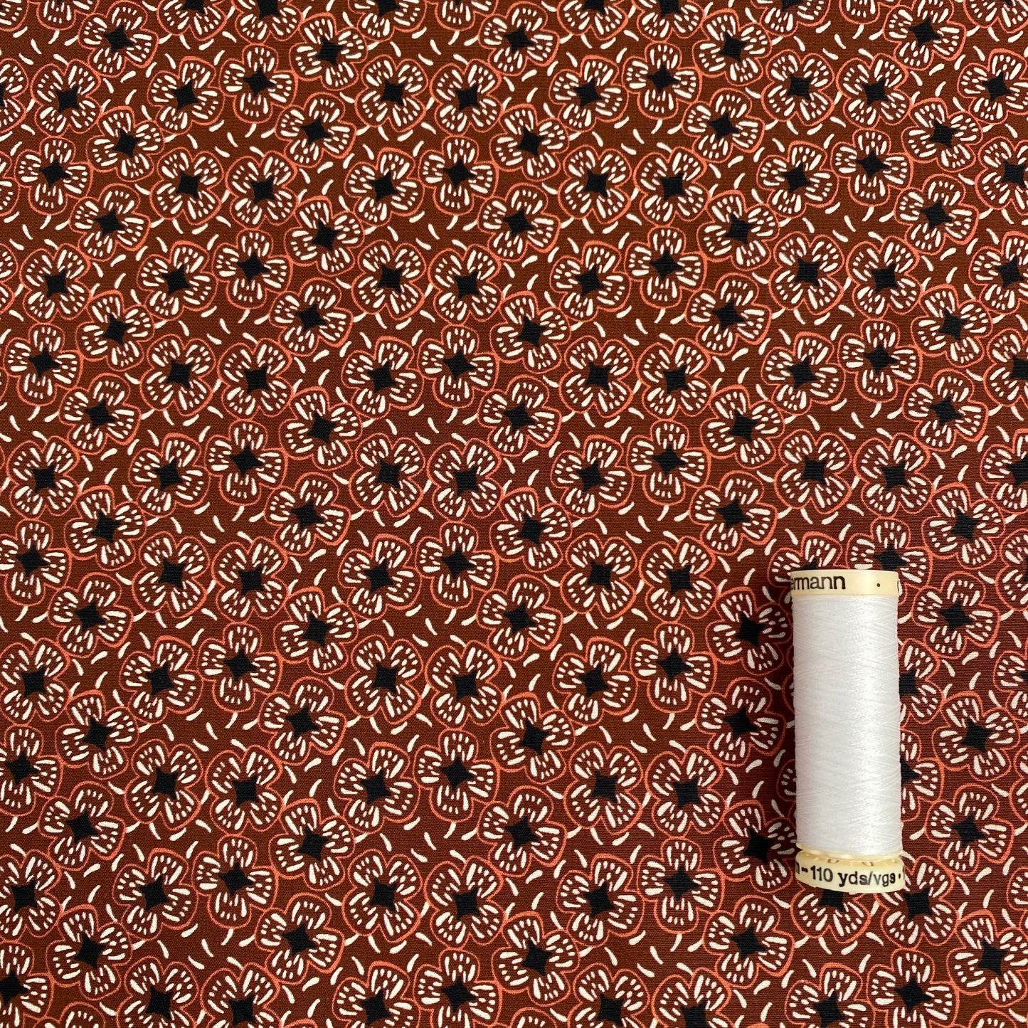 Floral Cotton Poplin | Rust