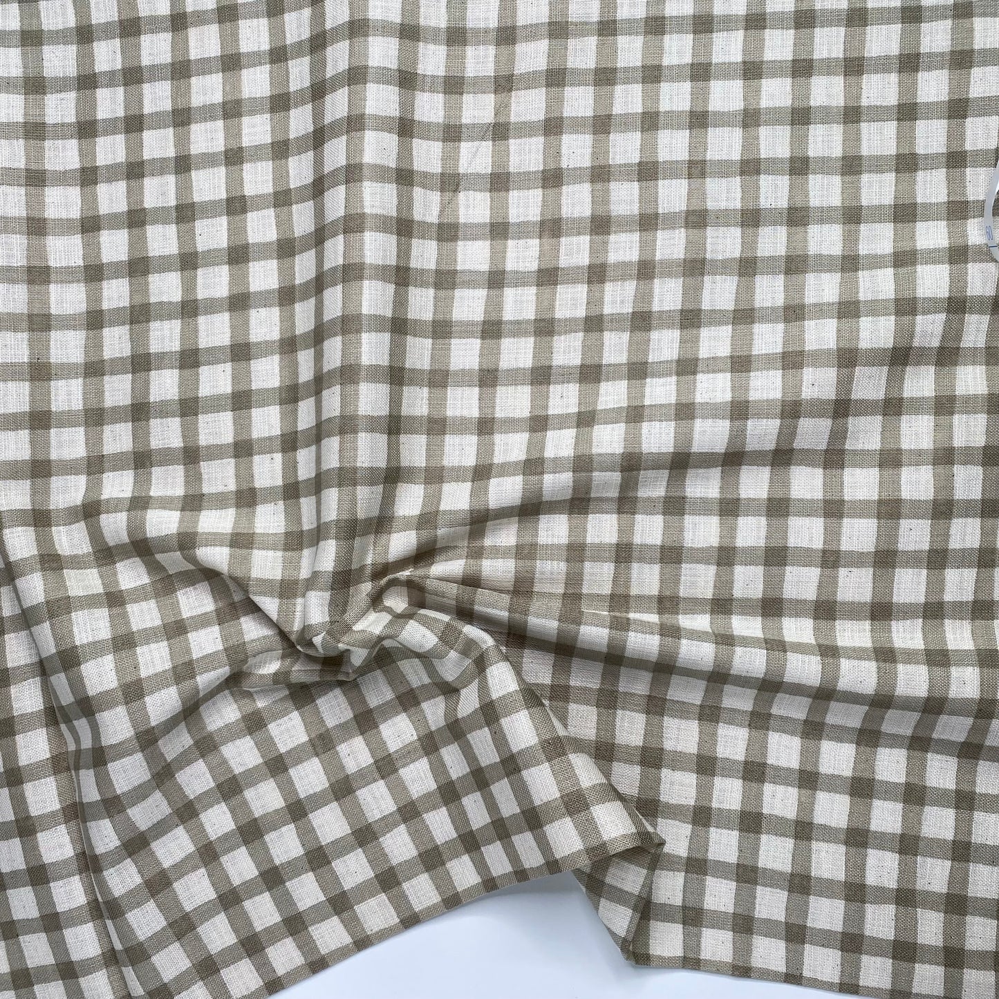 Check Linen-like Slub by Sevenberry | Grey