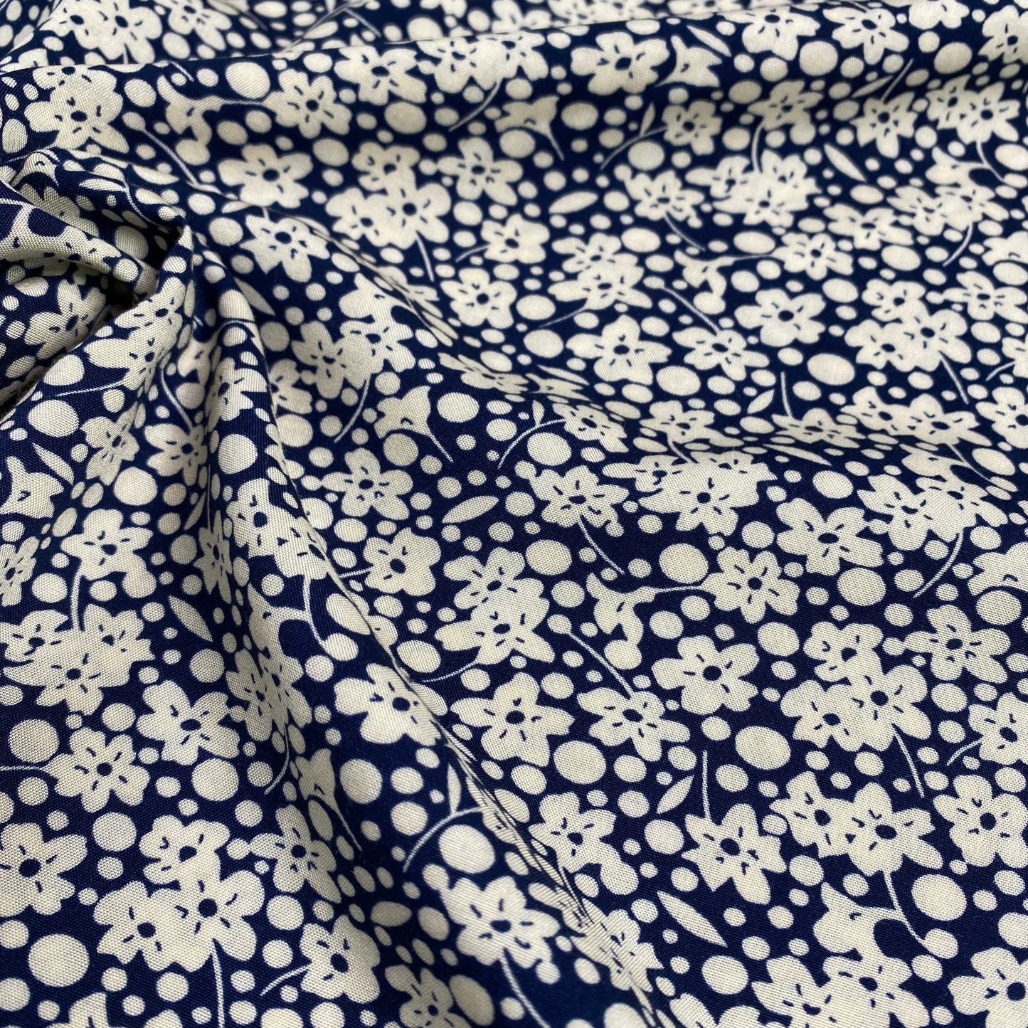 Floral Viscose | Navy