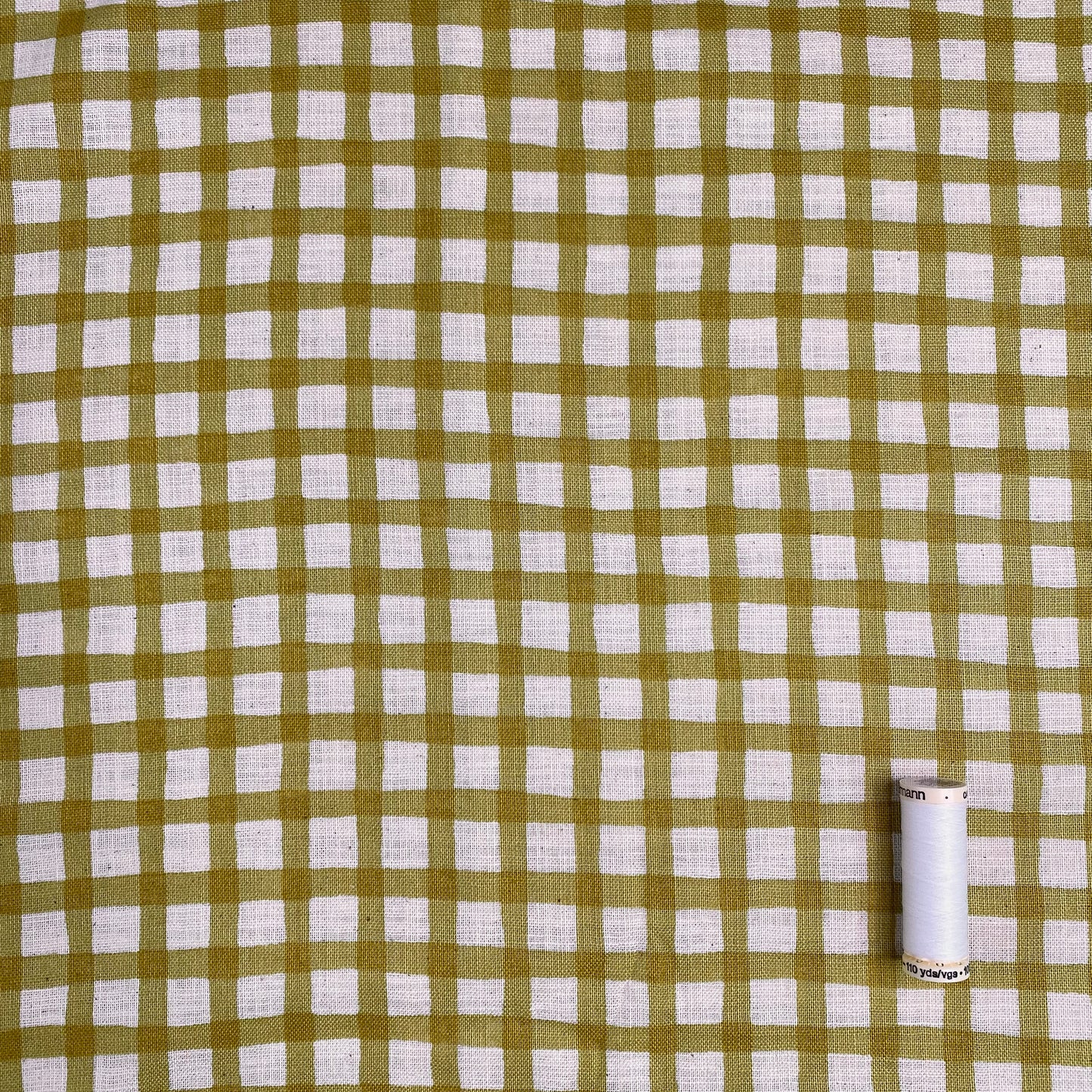 Check Linen-like Slub by Sevenberry | Yellow