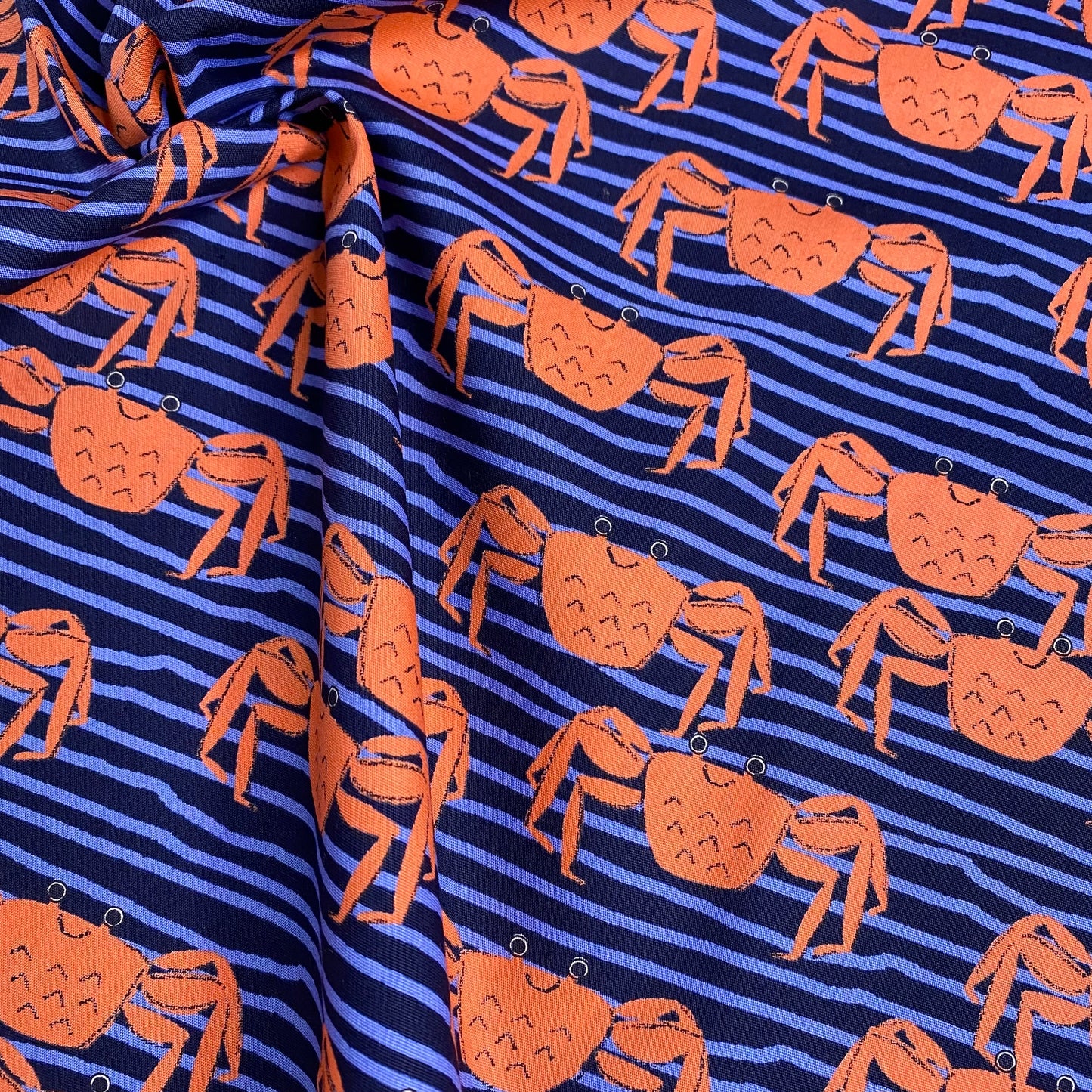 Navy Crabs by Sevenberry | 100% Cotton