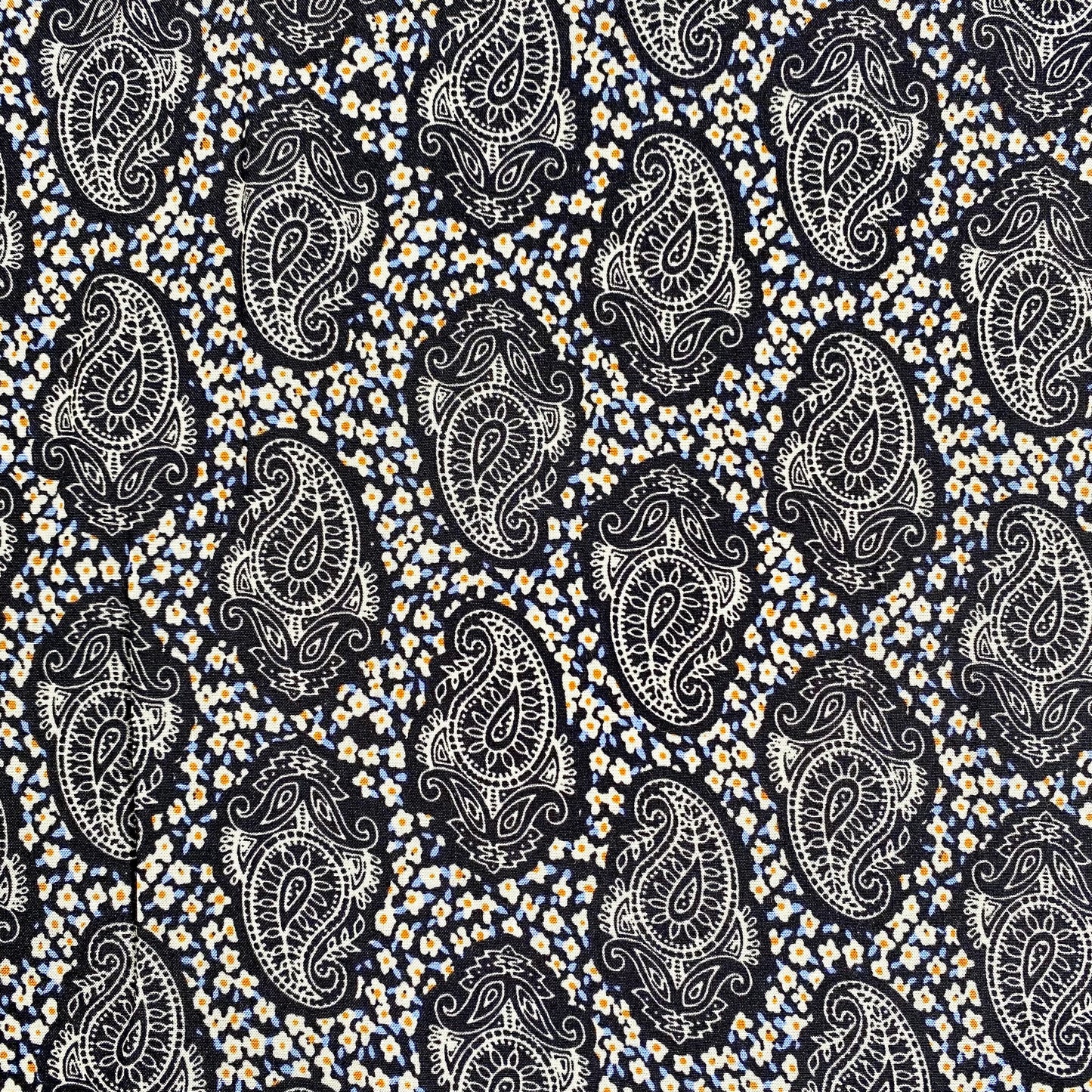 Floral Paisley Ananda Viscose | Dark Navy