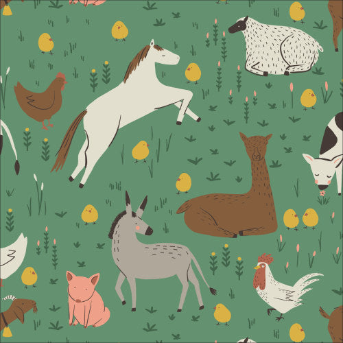Farm Days | Organic Cotton | Wild Things by Betsy Siber | Cloud 9 Fabrics