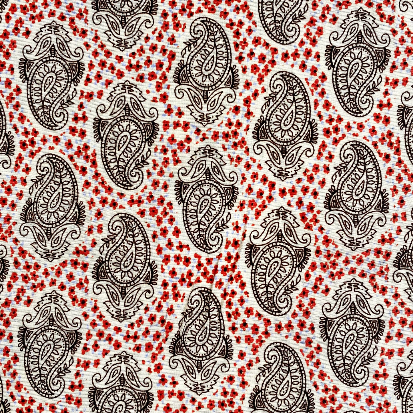 Floral Paisley Ananda Viscose | Beige & Red
