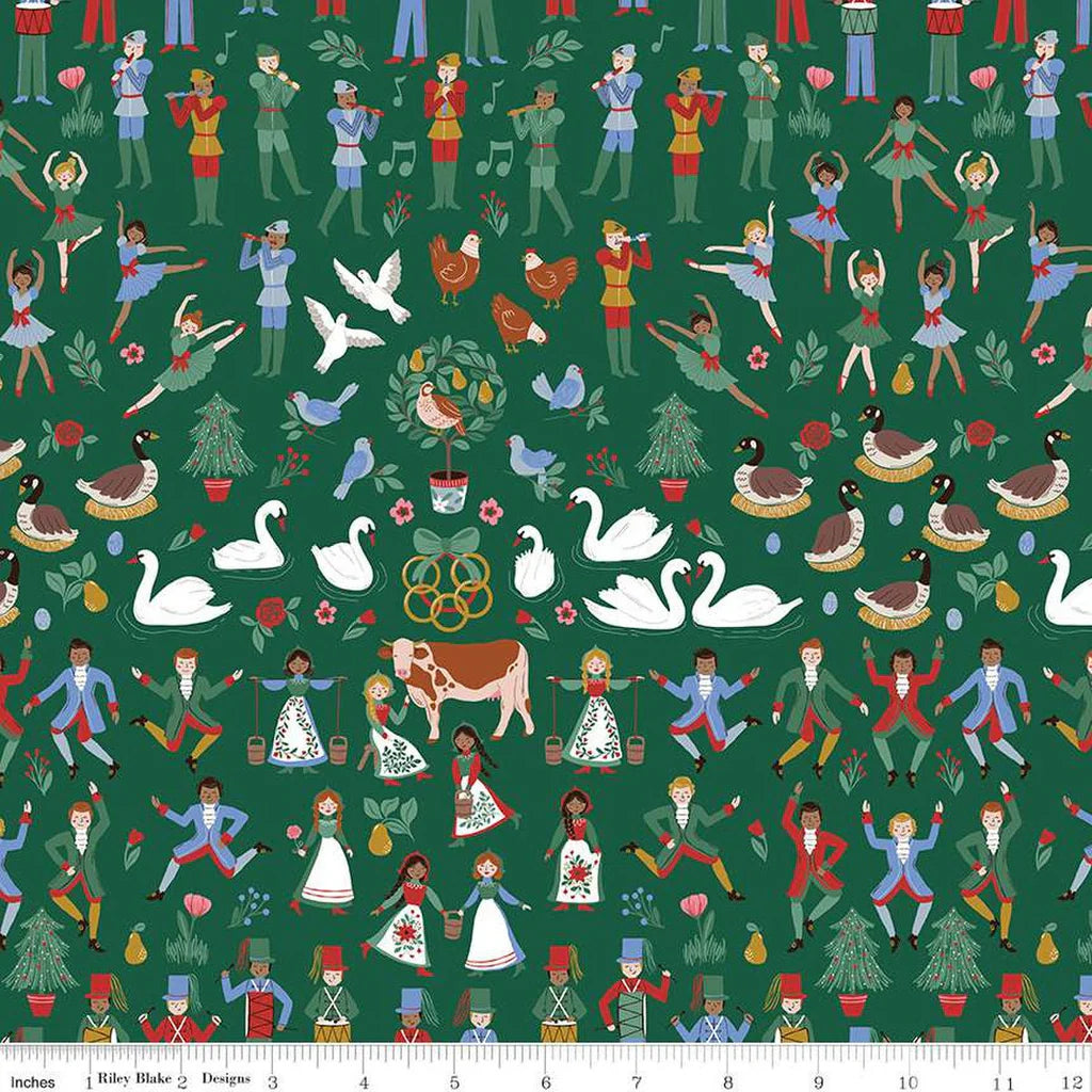 Twelfth Day Green | A Pear-fect Christmas by Riley Blake