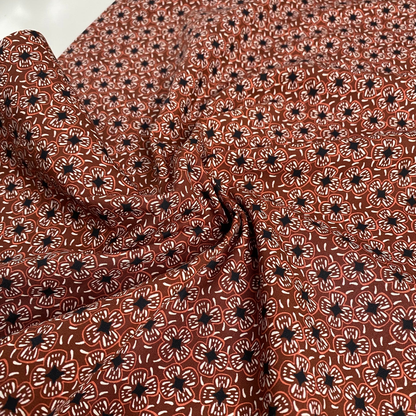 Floral Cotton Poplin | Rust