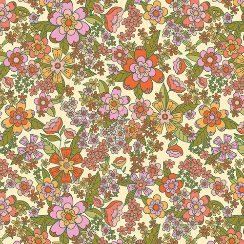 Stay Groovy Sunshine | 100% Premium Cotton | Flower Bloom | Art Gallery Fabrics