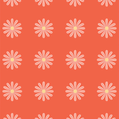 Choose Happy Tangerine | 100% Premium Cotton | Flower Bloom | Art Gallery Fabrics