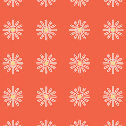 Choose Happy Tangerine | 100% Premium Cotton | Flower Bloom | Art Gallery Fabrics