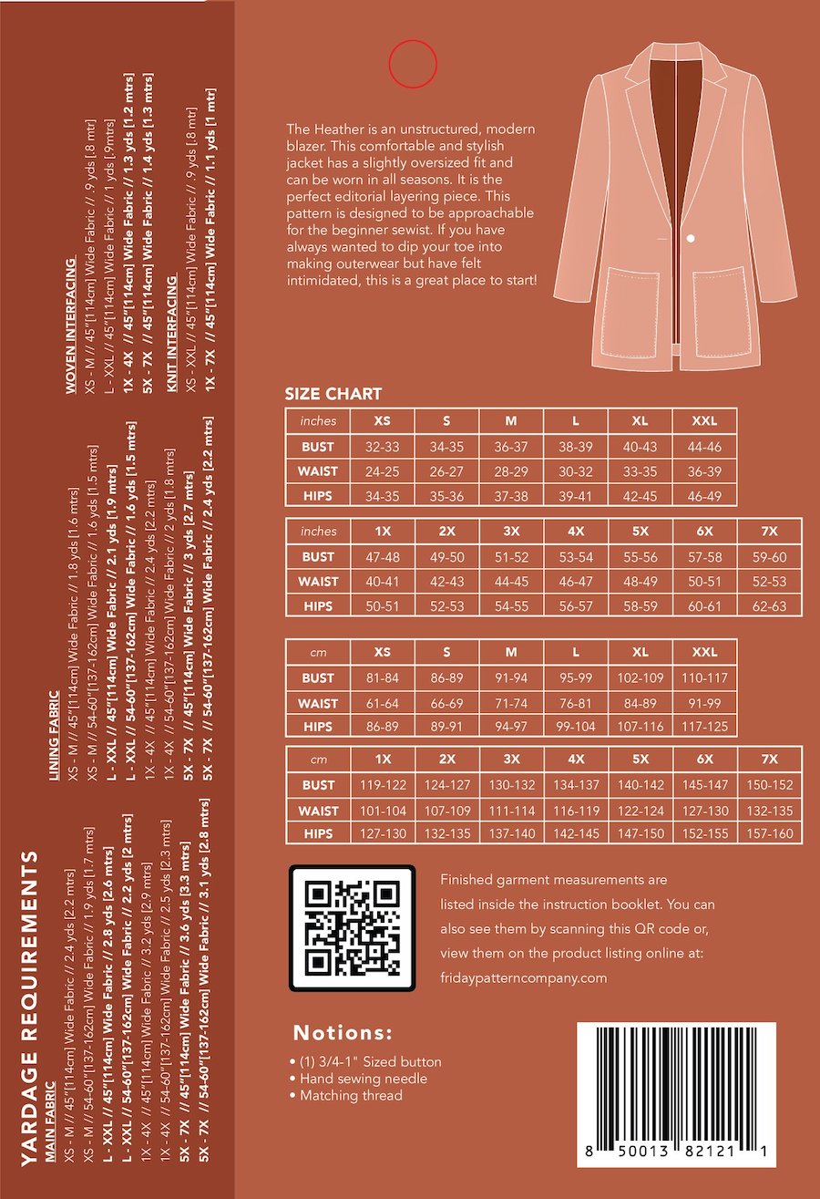 Heather Blazer by Friday Pattern Company