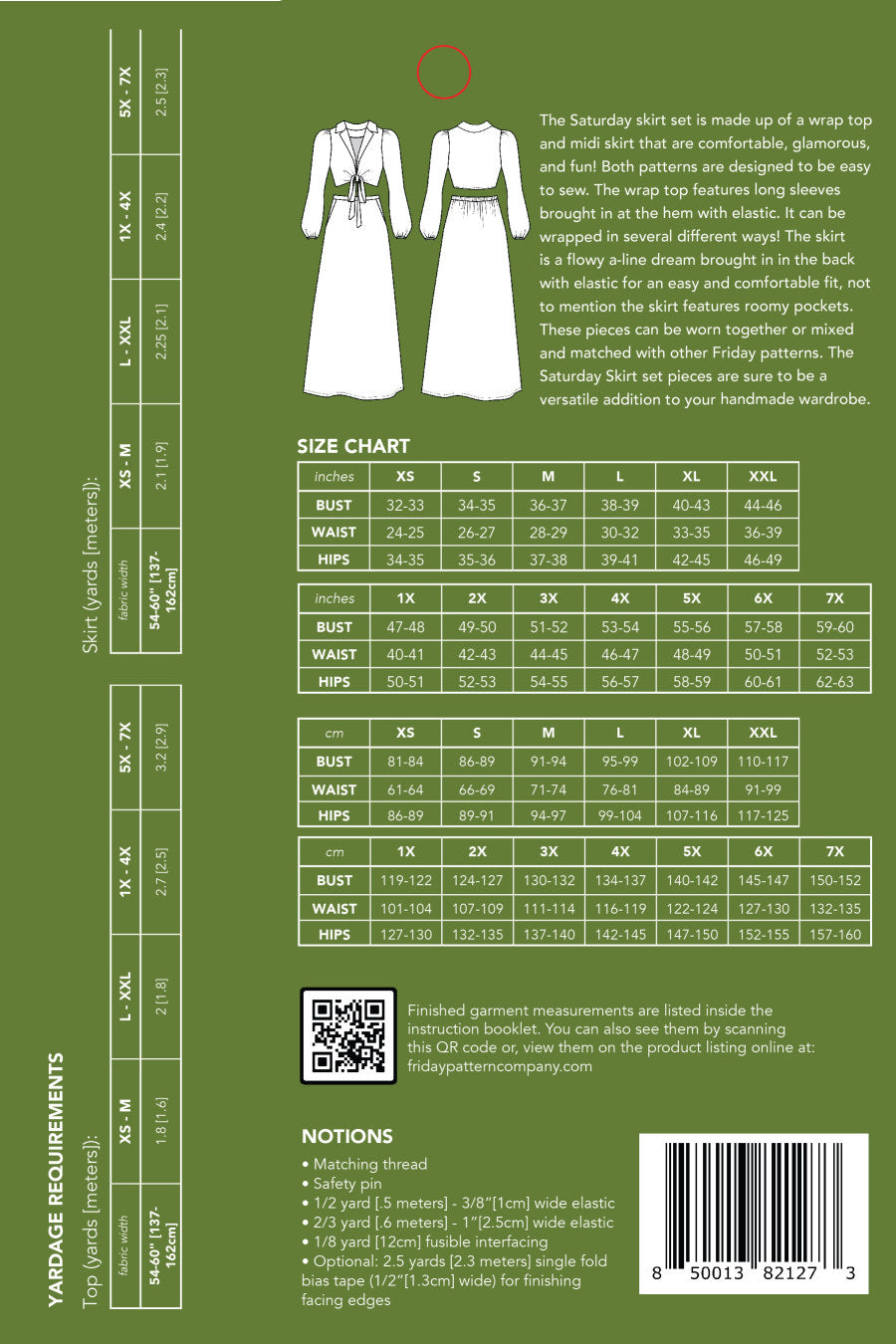 Saturday Skirt Set by Friday Pattern Company