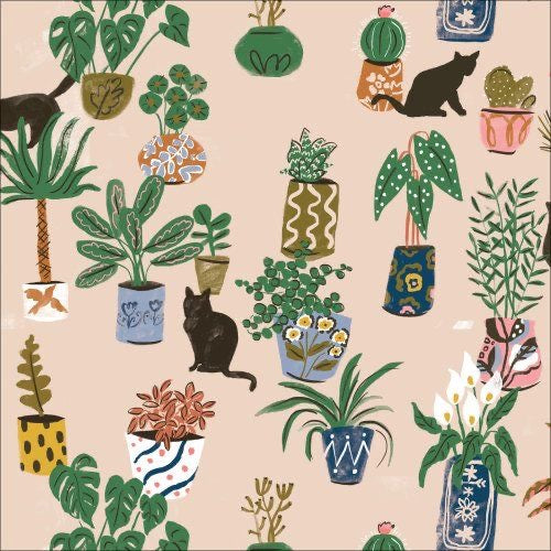 Green Fingers | Organic Cotton | Sanctuary by Louise Cunningham | Cloud 9 Fabrics