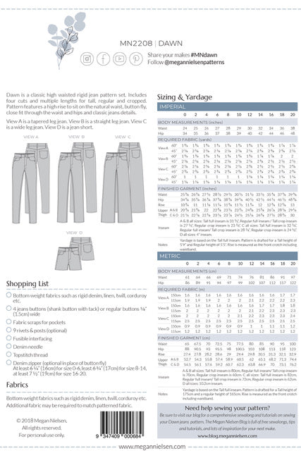Dawn Jeans by Megan Nielsen