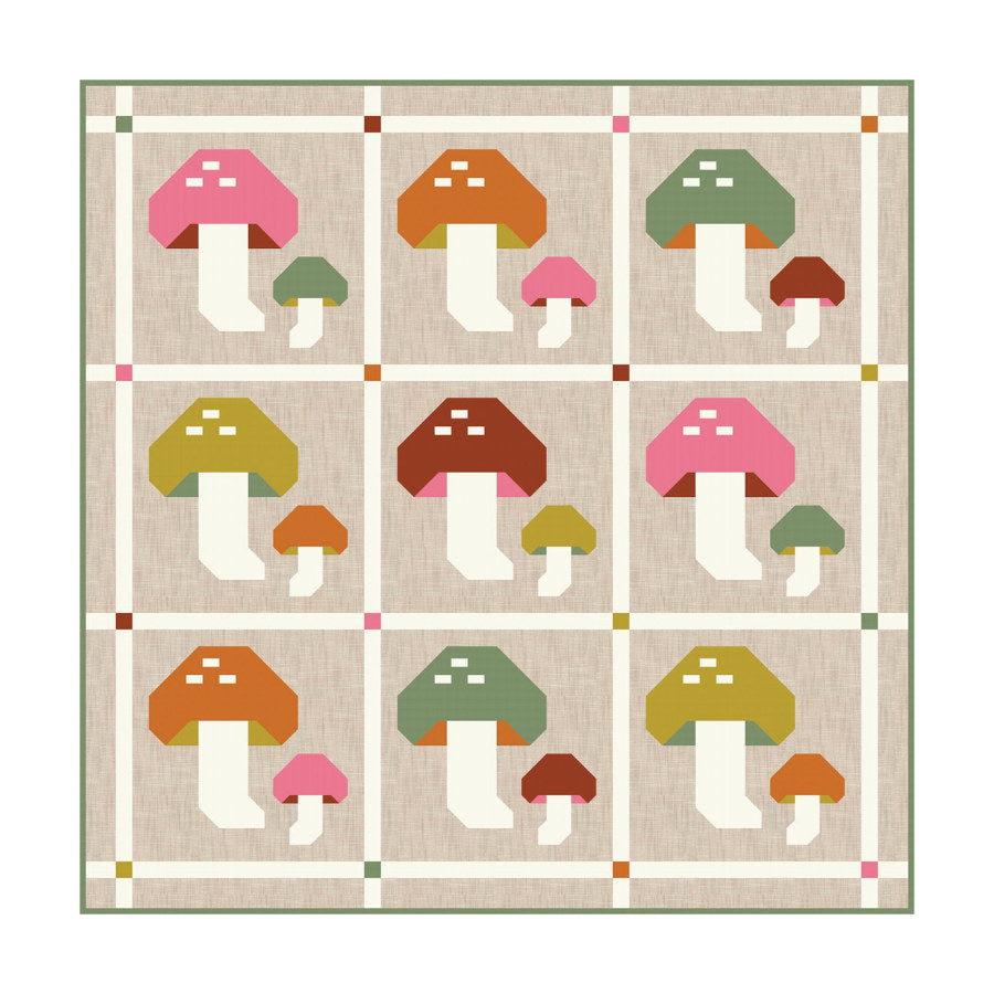 Forest Fungi Quilt Pattern by Pen + Paper