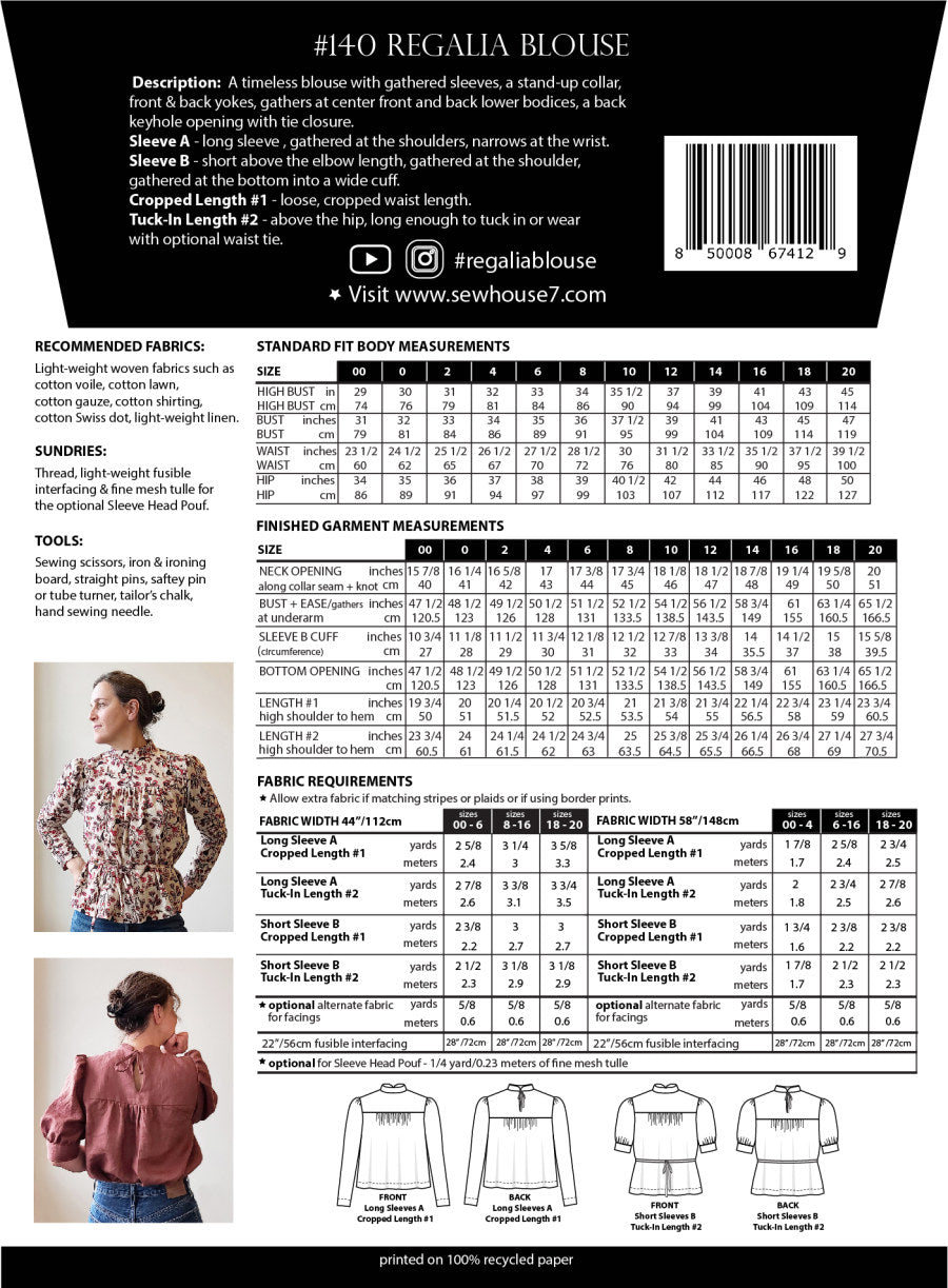 Regalia Blouse by Sew House Seven