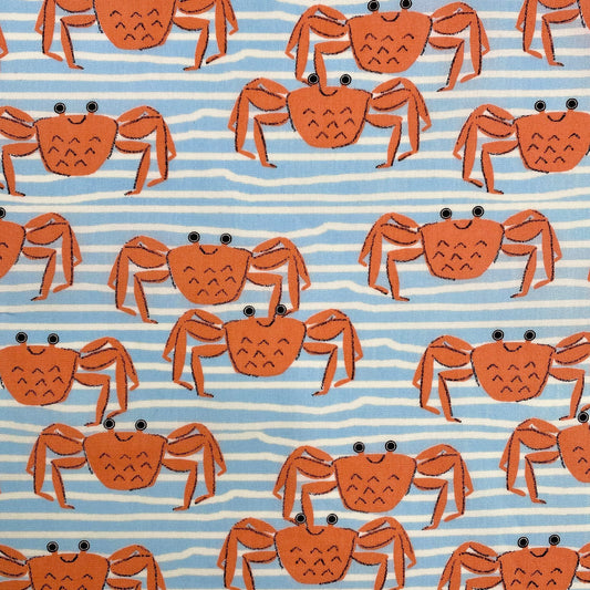 Light Blue Crabs by Sevenberry | 100% Cotton