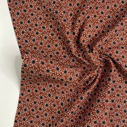 Floral Cotton Poplin | Rust