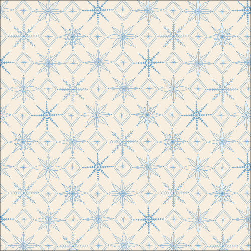 Snowflakes on White | Organic Cotton | Warm & Cozy by MK Surface | Cloud9 Fabrics