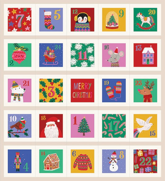 Bright & Jolly Advent Calendar Panel | Dashwood Studio